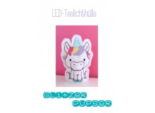 ITH - LED Teelichthülle Glitzerpupser